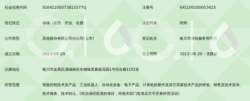 航天科技控股集团股份宁夏分公司